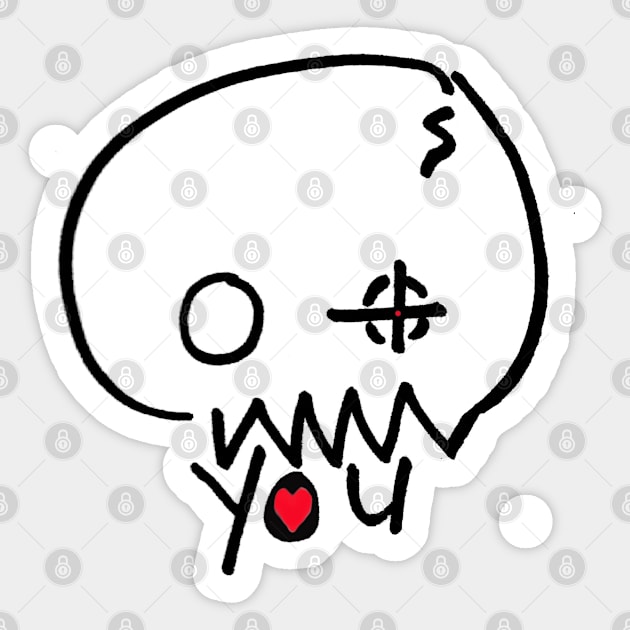 You Skull Sticker by nloooo